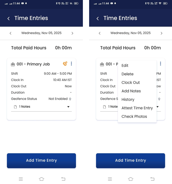 Time Tracking on Mobile - Employee Experience